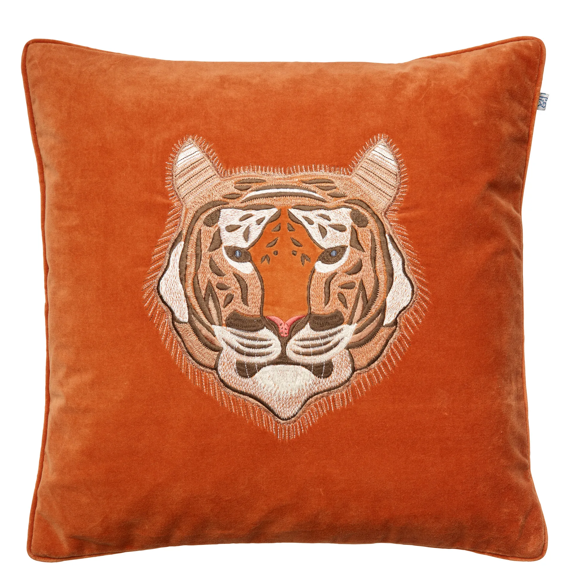 Embroidered Tiger kuddfodral 50x50 cm, Orange Chhatwal & Jonsson