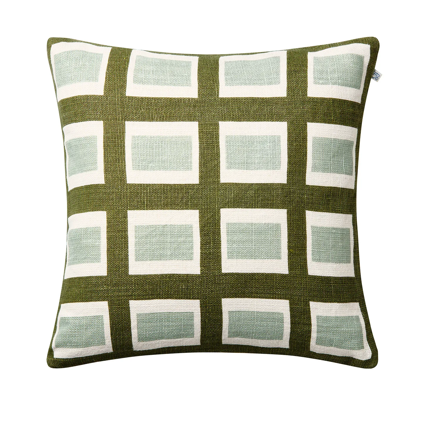 Hira kuddfodral 50x50 cm, Cactus Green/Aqua Chhatwal & Jonsson