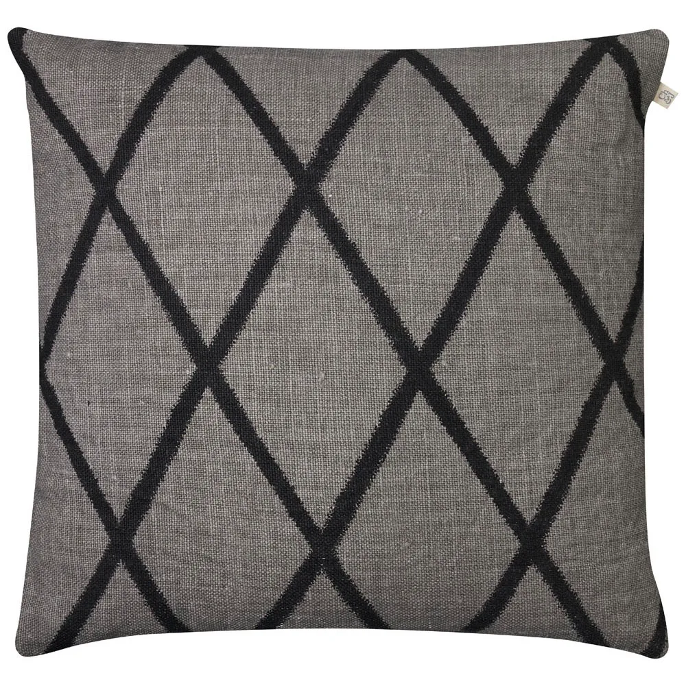 Ikat Orissa kuddfodral 50x50 cm, Grå-svart Chhatwal & Jonsson