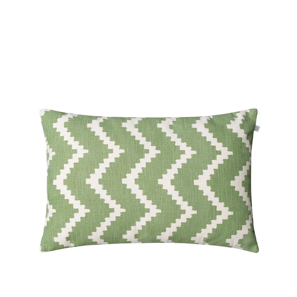 Ikat Sema kudde, sage/off white, 40 cm Chhatwal & Jonsson