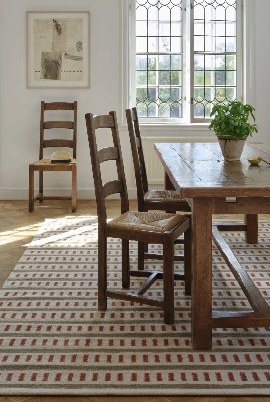 Ladakh ullmatta, Off white-beige-rust, 230x320 cm Chhatwal & Jonsson