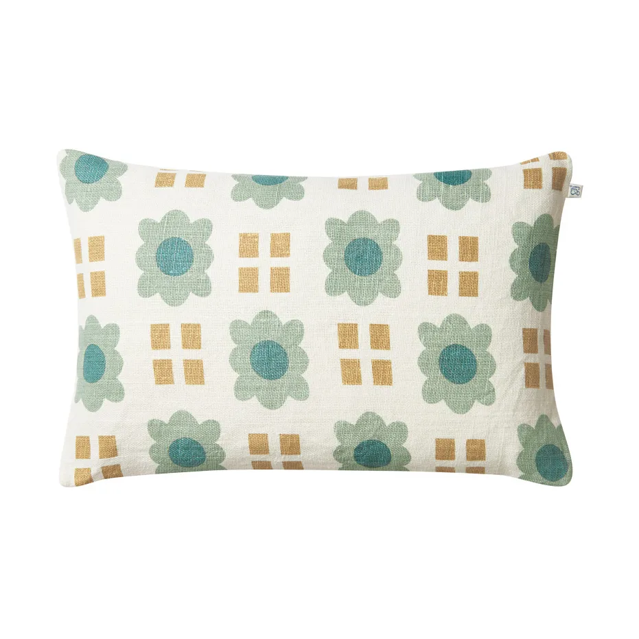Lalit kuddfodral 40x60 cm, Heaven blue-khaki-aqua Chhatwal & Jonsson