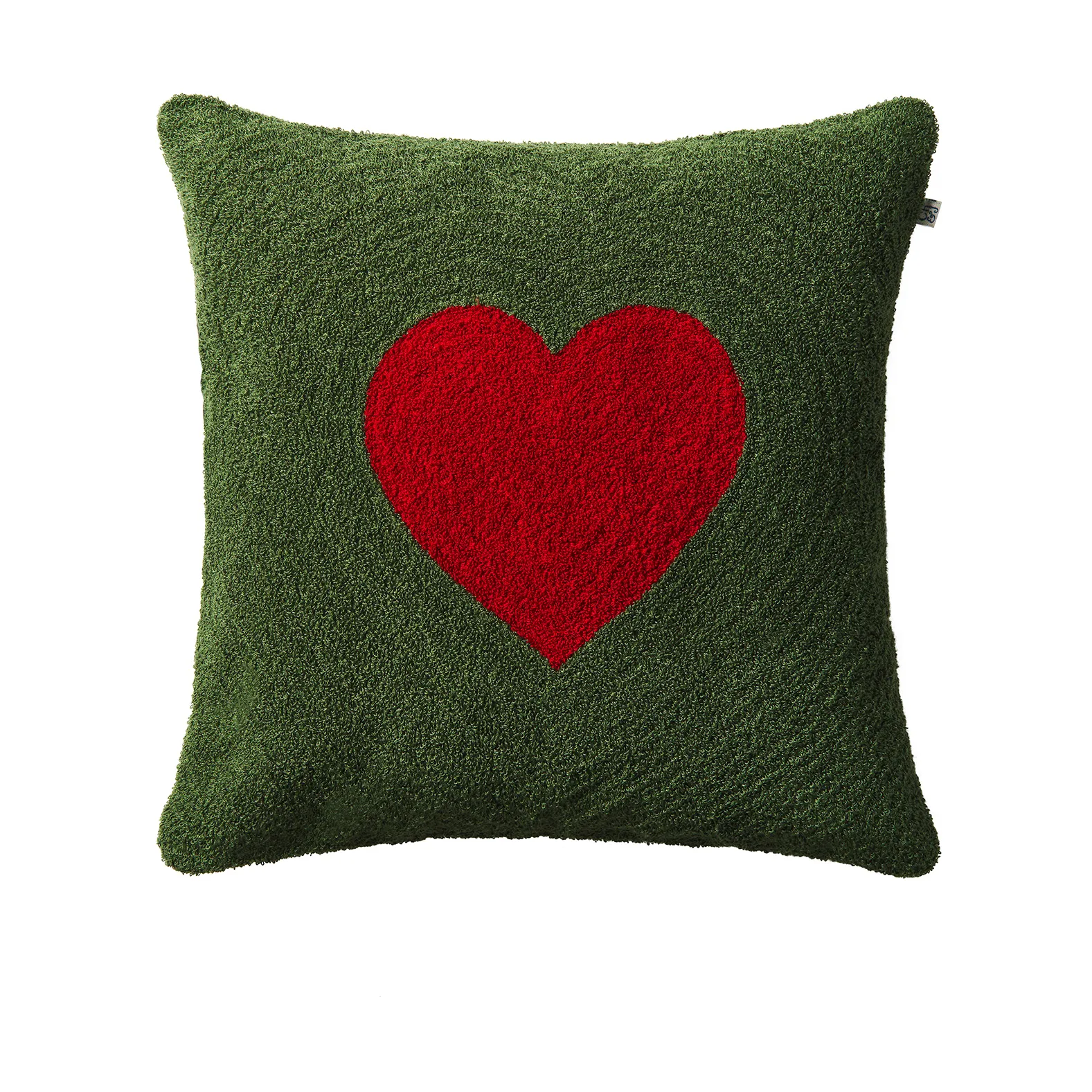 Love kuddfodral 50x50 cm, Forest green-red Chhatwal & Jonsson