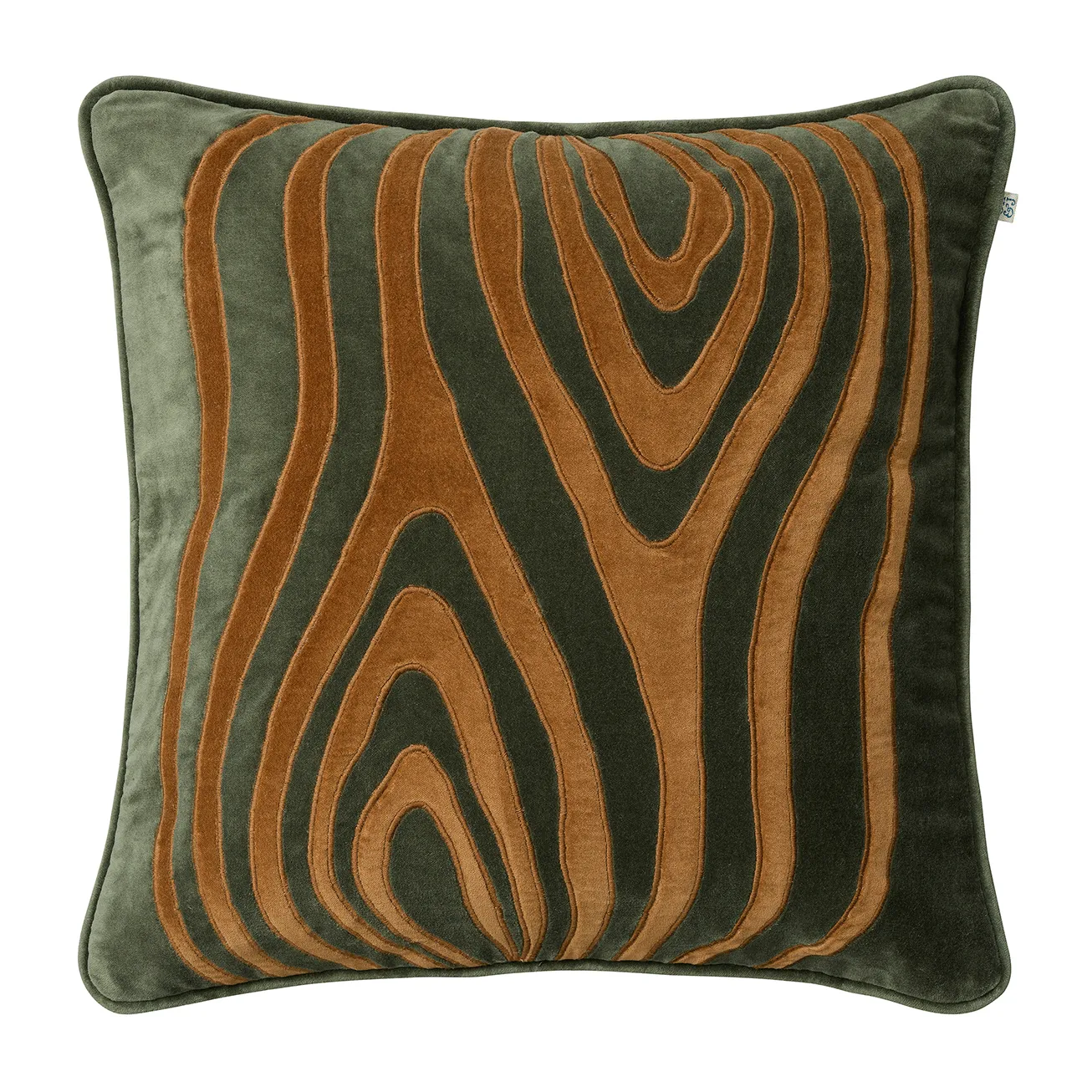 Mita kuddfodral 50x50 cm, Forest green-cognac Chhatwal & Jonsson