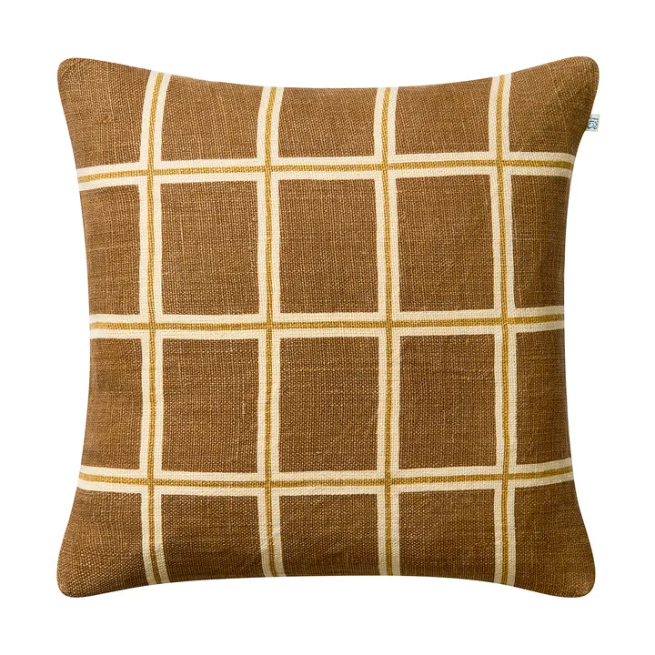 Raha kuddfodral 50x50 cm - Taupe-masala yellow - Chhatwal & Jonsson