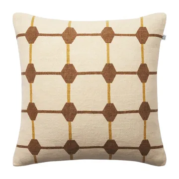 Rakhi kuddfodral 50x50 cm - Taupe-spicy yellow - Chhatwal & Jonsson