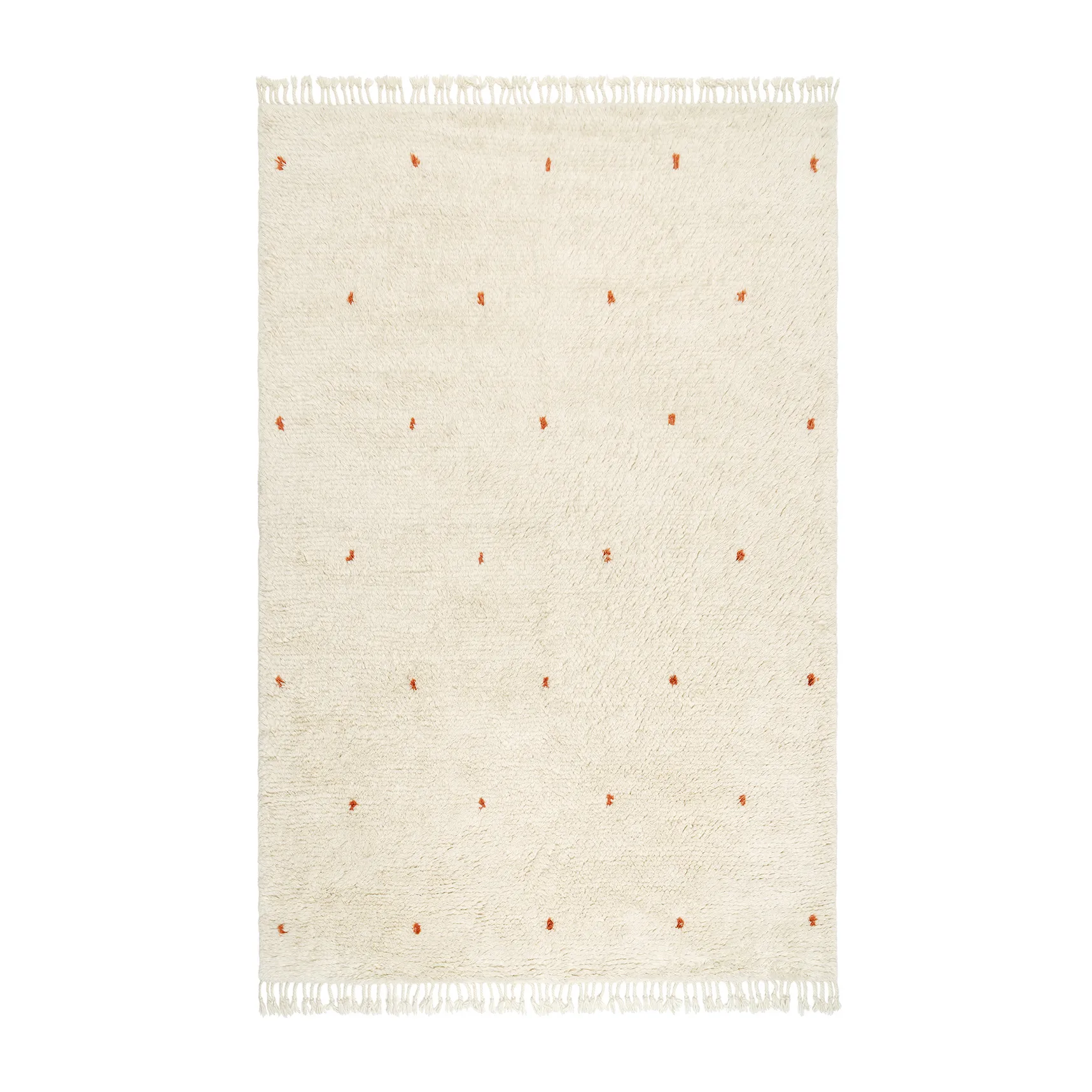 Ravi matta 230x320 cm, Off white-orange Chhatwal & Jonsson