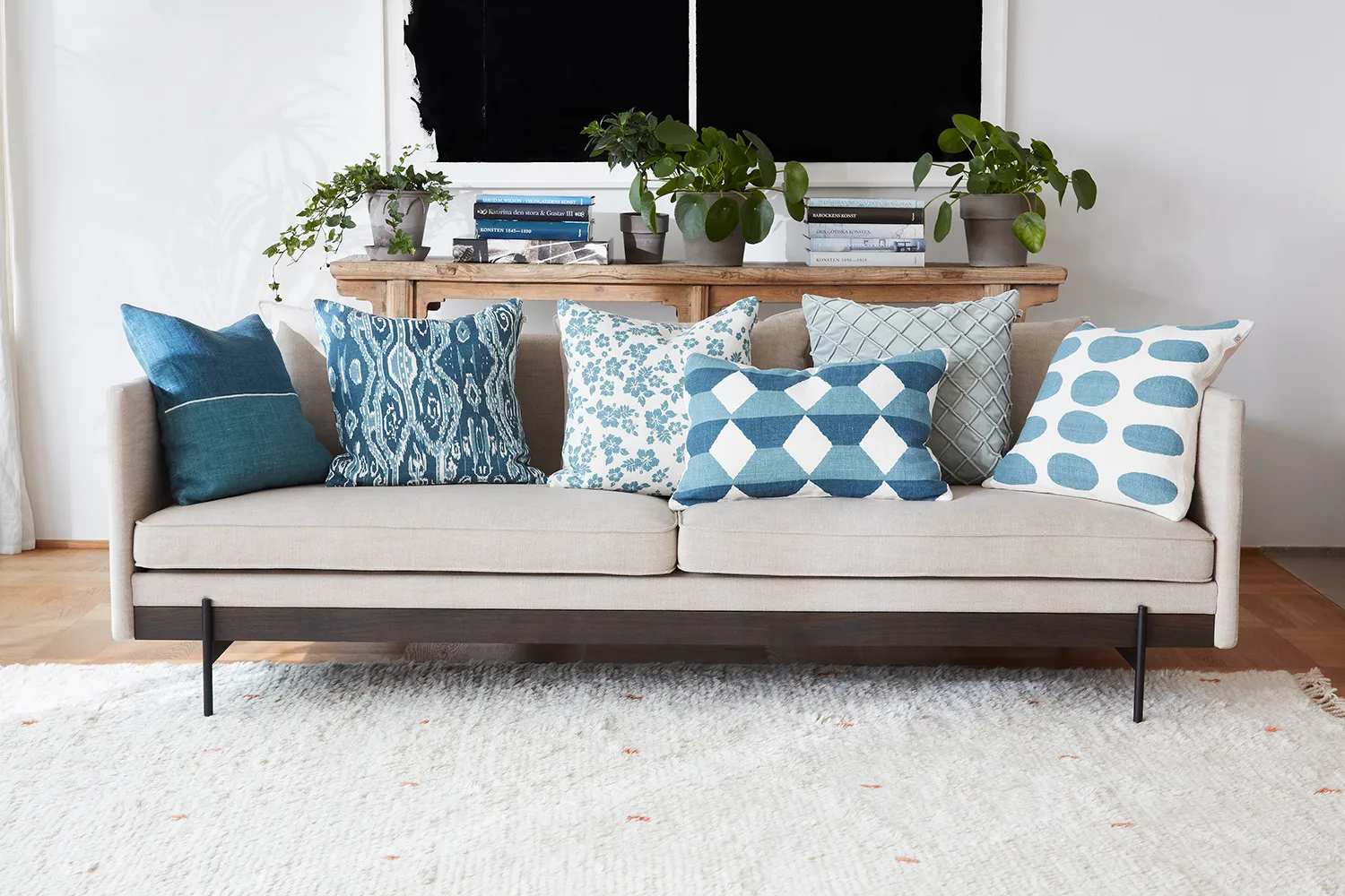 Sona kuddfodral 60x40 cm, Heaven blue-palace blue Chhatwal & Jonsson