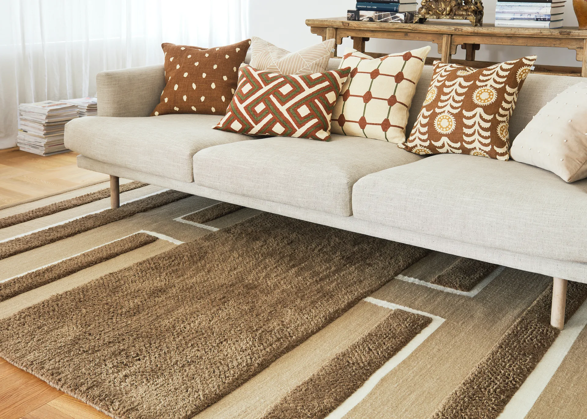 Veda matta 250x350 cm, Mocha-beige-off white Chhatwal & Jonsson