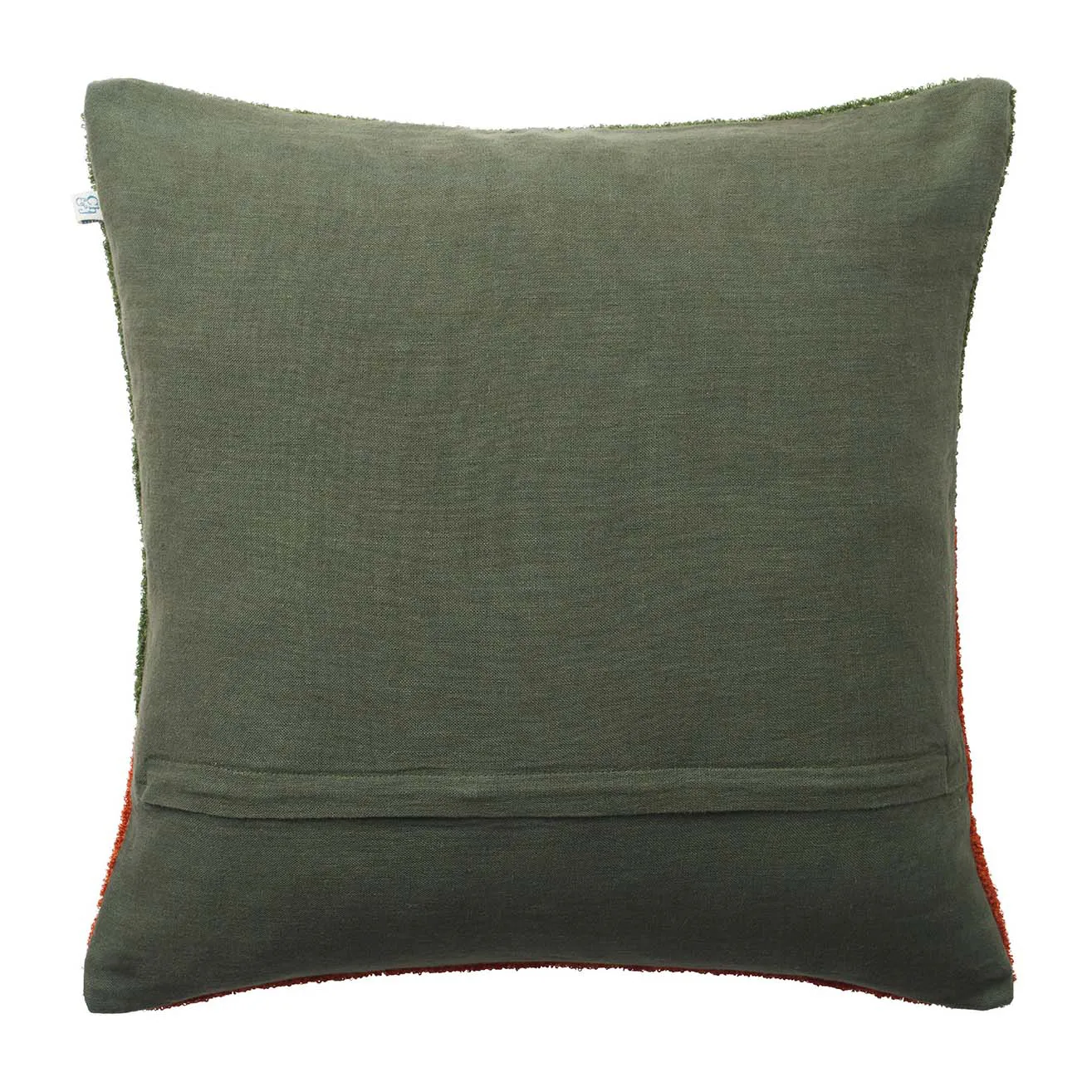 Yogi kuddfodral 50x50 cm, Forest green-terracotta Chhatwal & Jonsson