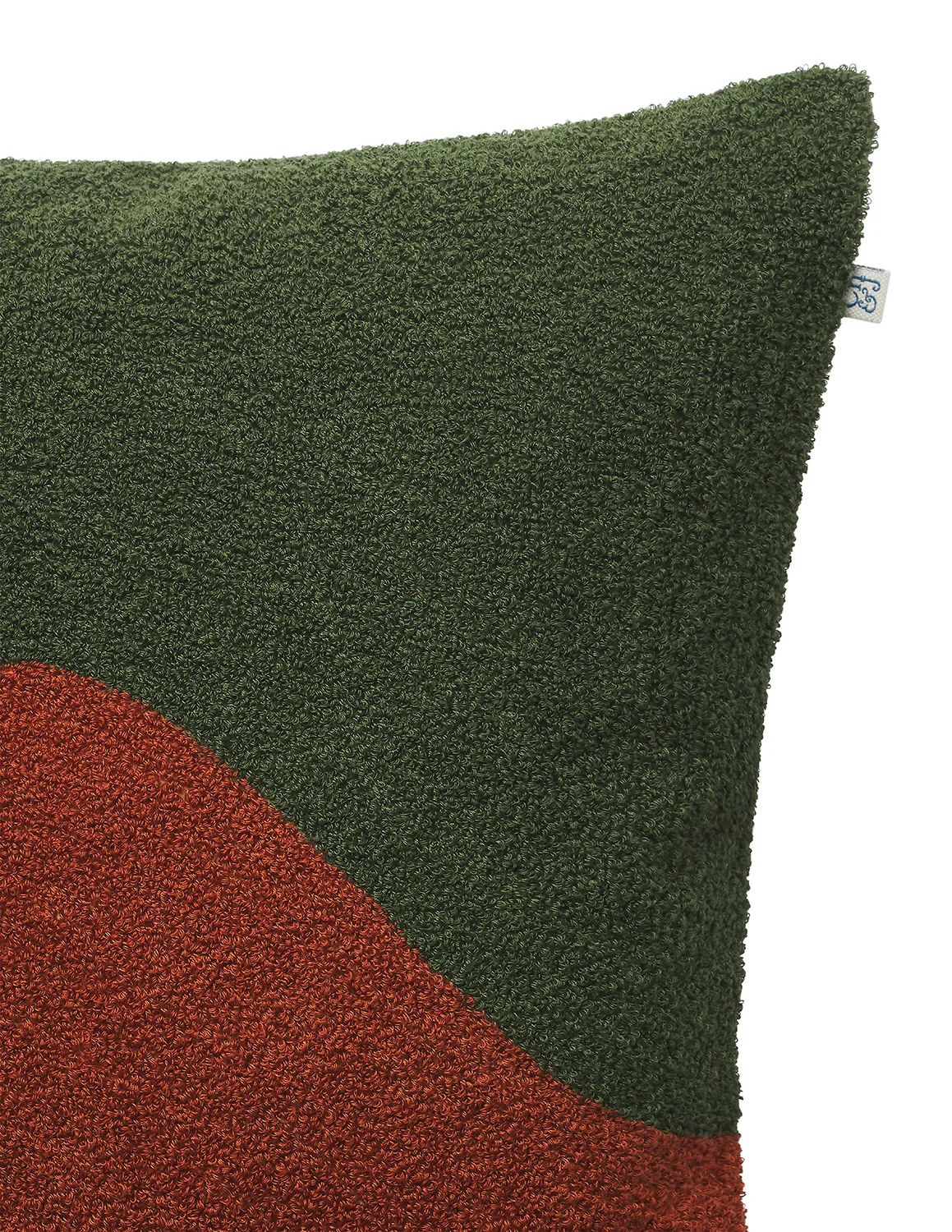 Yogi kuddfodral 50x50 cm, Forest green-terracotta Chhatwal & Jonsson