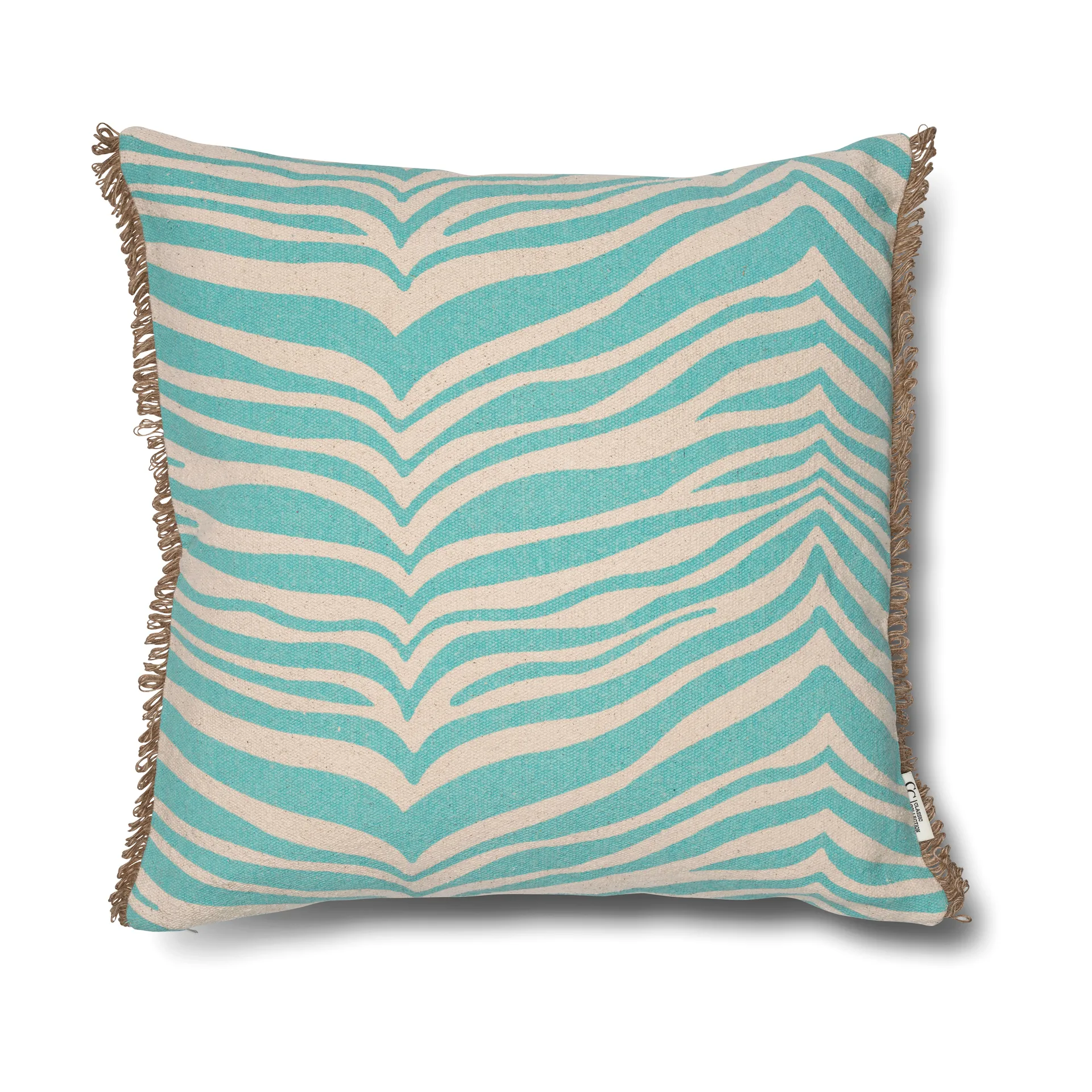 Classic Collection Zebra kudde 50x50 cm, Aqua Classic Collection