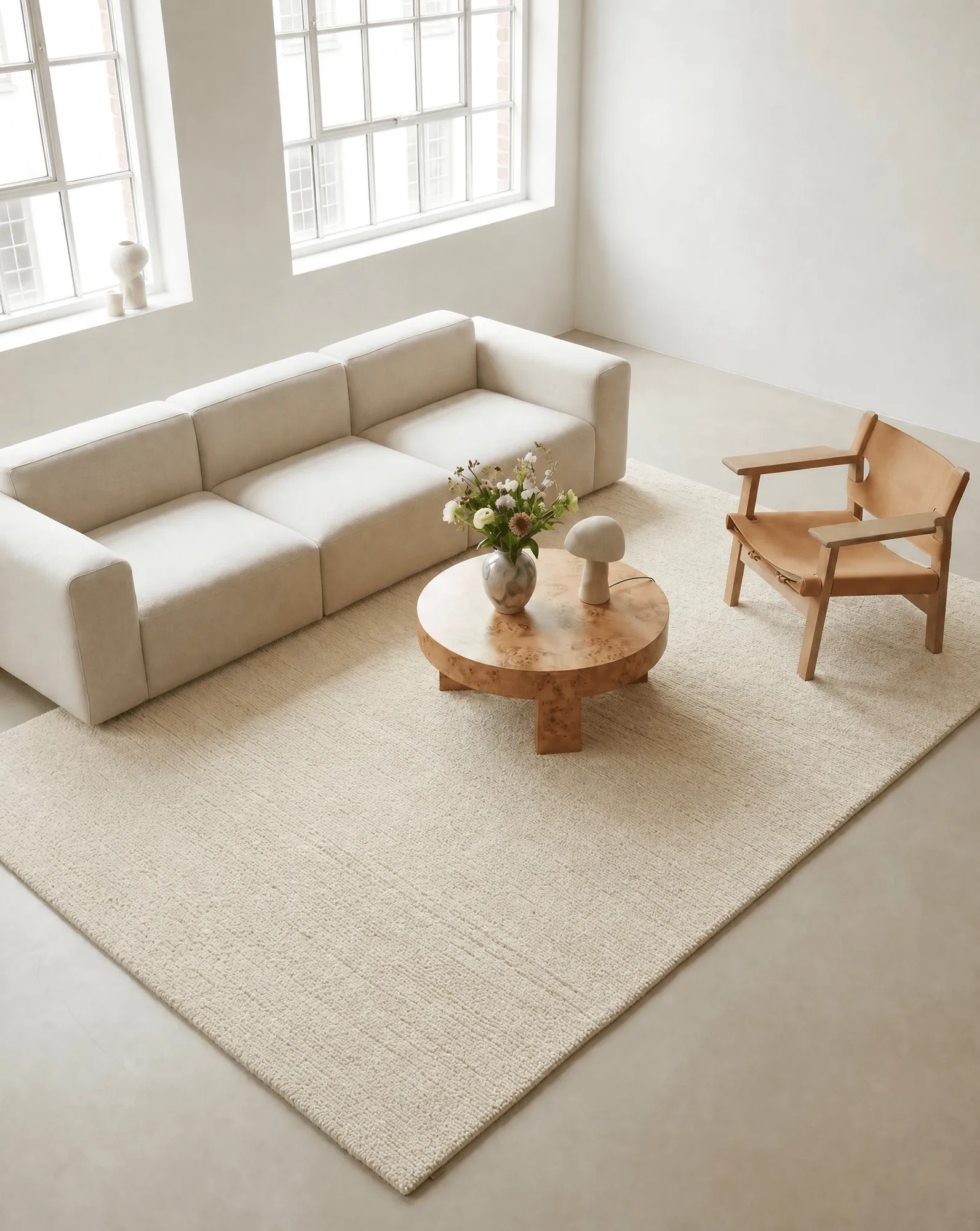 Dune ullmatta, Ivory, 170x230 cm Classic Collection