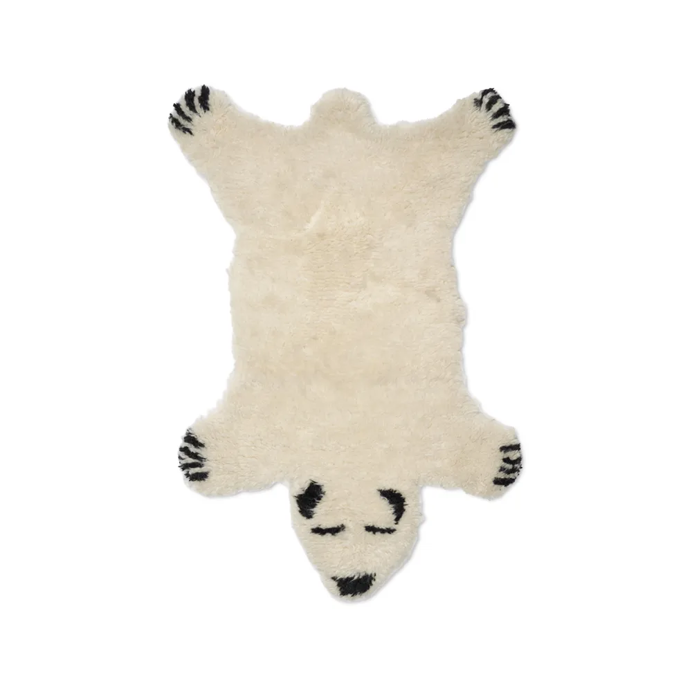 Fluffy Bear matta, vit, 60x90 cm Classic Collection