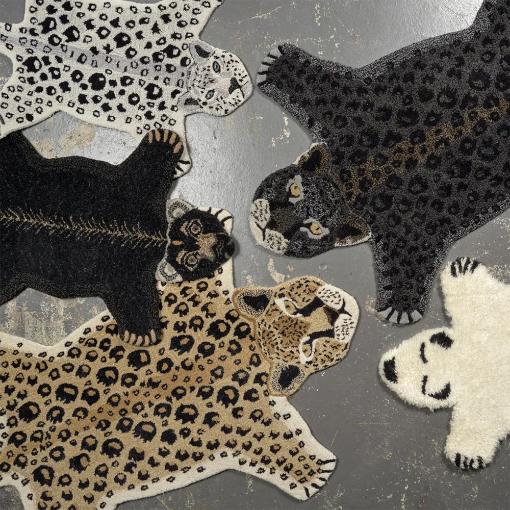 Fluffy Bear matta, vit, 60x90 cm Classic Collection