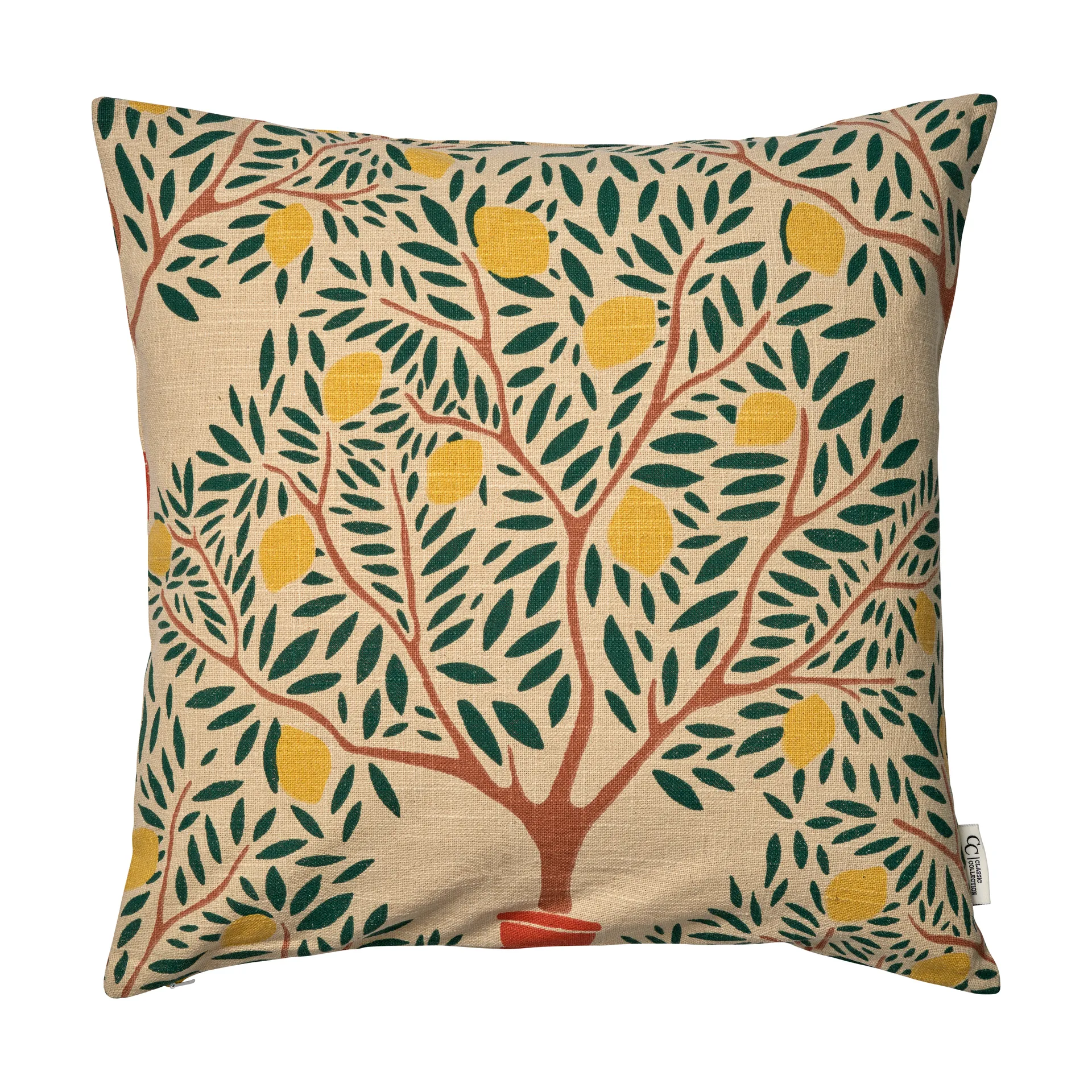 Lemon garden kuddfodral 50x50 cm, Mörkgrön Classic Collection