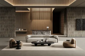 Lobby matta med langett - Off-white, 400x400 cm - Classic Collection