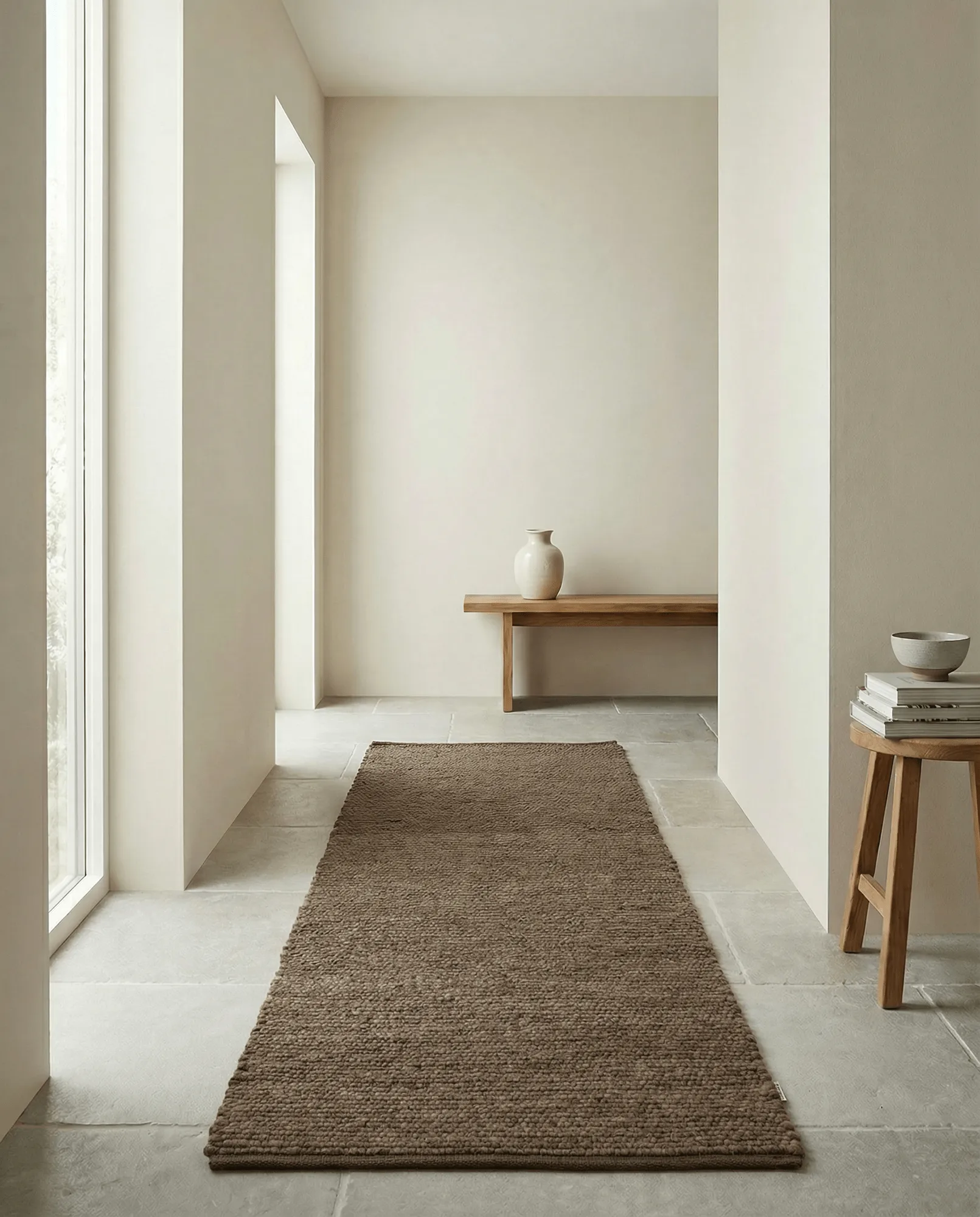 Merino gångmatta, Brun, 80x150 cm Classic Collection