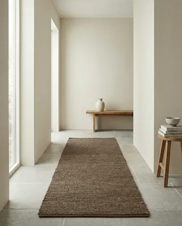Merino gångmatta - Brun, 80x250 cm - Classic Collection