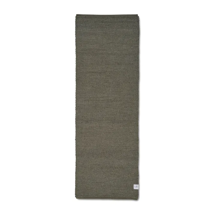 Merino gångmatta - Dark green, 80x250 cm - Classic Collection