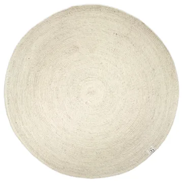 Merino ullmatta rund Ø160 cm - Vit - Classic Collection