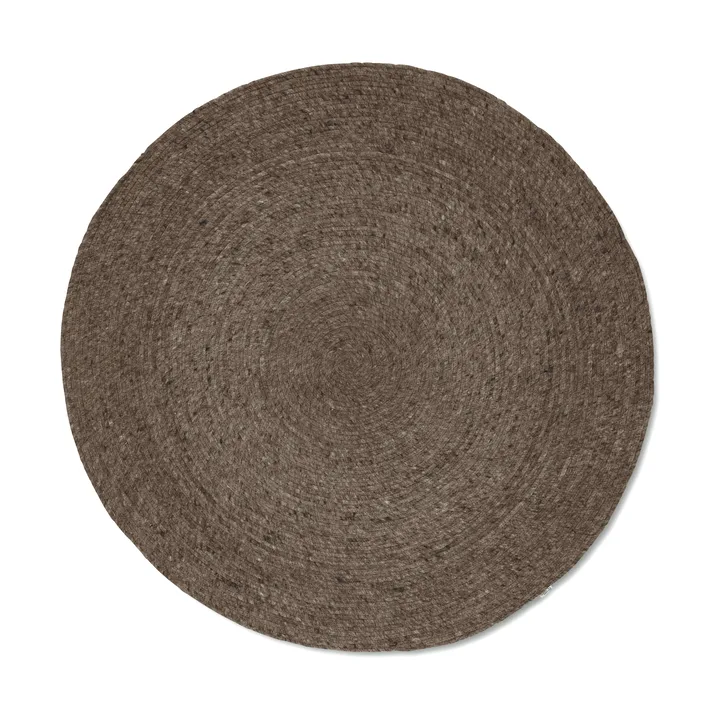 Merino ullmatta rund Ø240 cm - Brun - Classic Collection