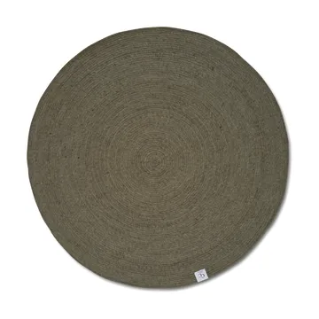 Merino ullmatta rund Ø240 cm - Dark green - Classic Collection