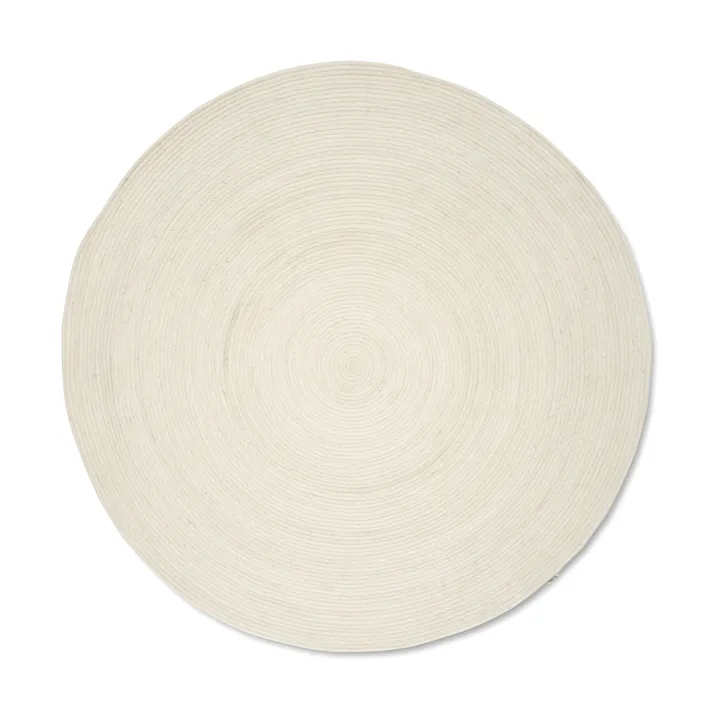 Merino ullmatta rund Ø240 cm - White - Classic Collection