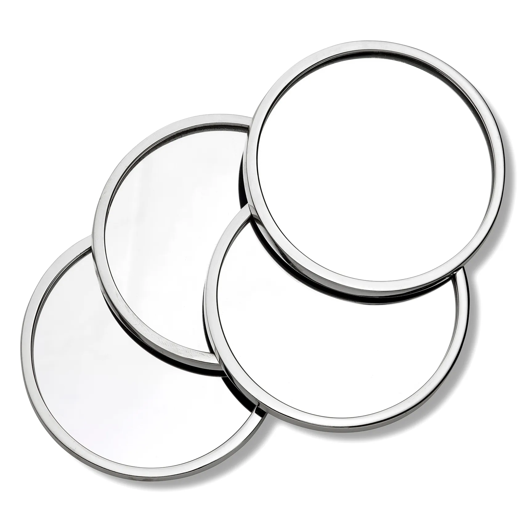 Moon glasunderlägg 4-pack, Förnicklad mässing Classic Collection