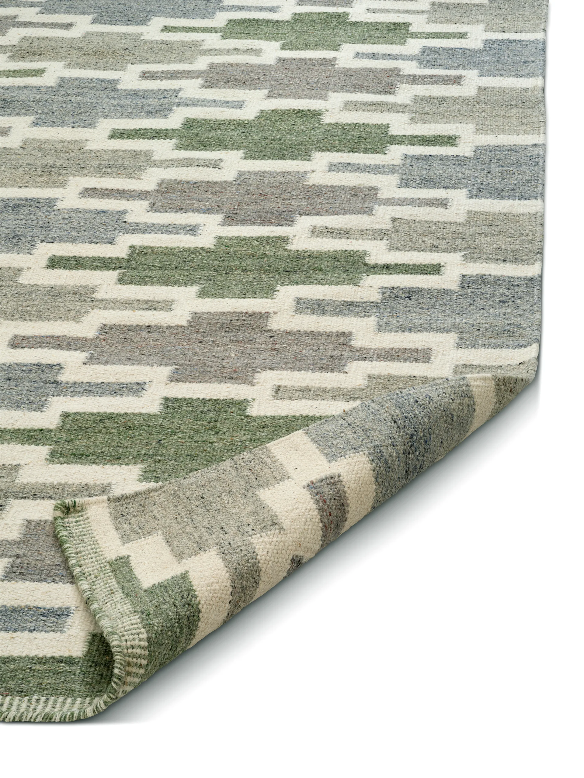 Röllakan Korsnäs matta, Blågrön, 170x230 cm Classic Collection