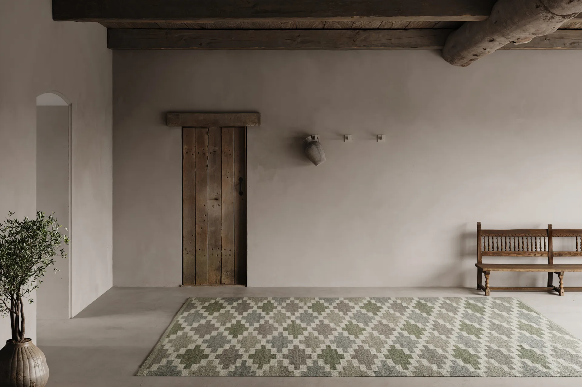 Röllakan Korsnäs matta, Blågrön, 200x300 cm Classic Collection
