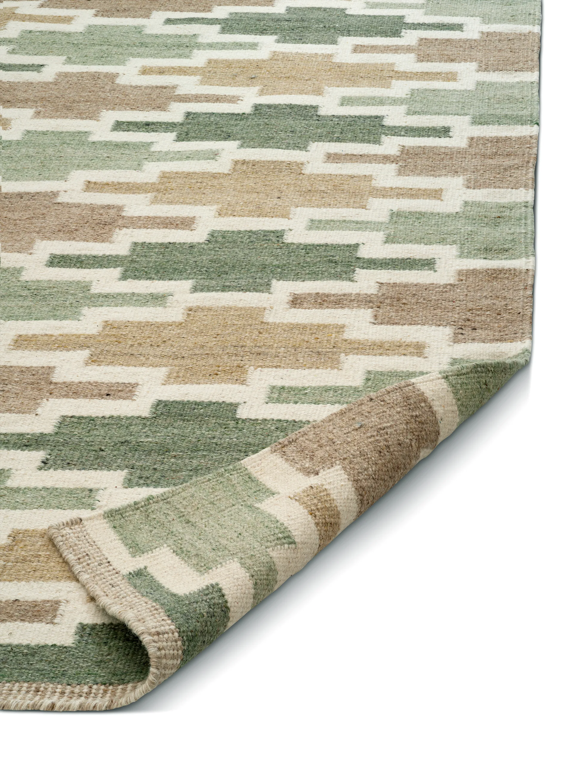 Röllakan Korsnäs matta, Grönbeige, 250x350 cm Classic Collection