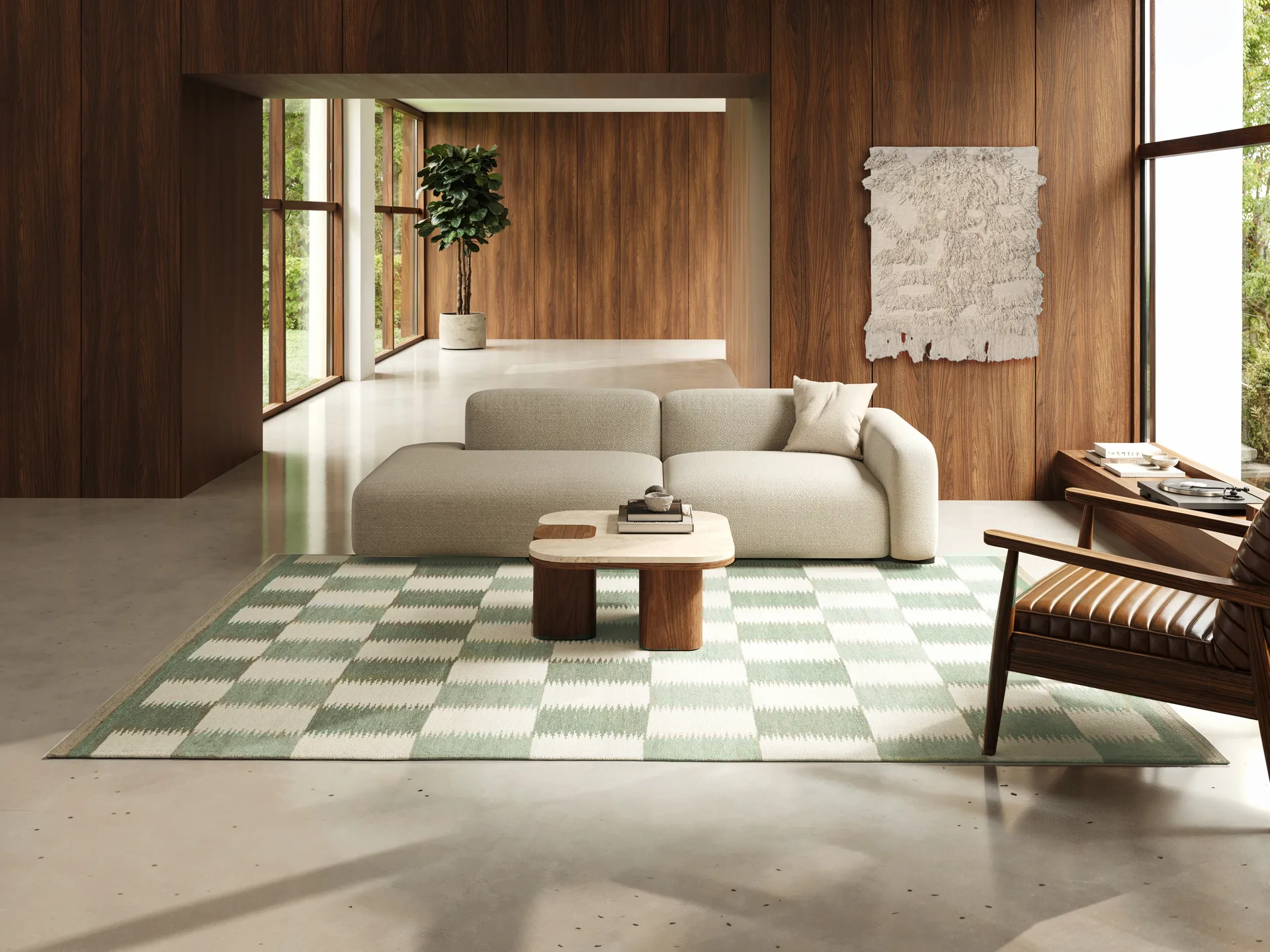 Röllakan Tagel matta, Grön, 200x300 cm Classic Collection