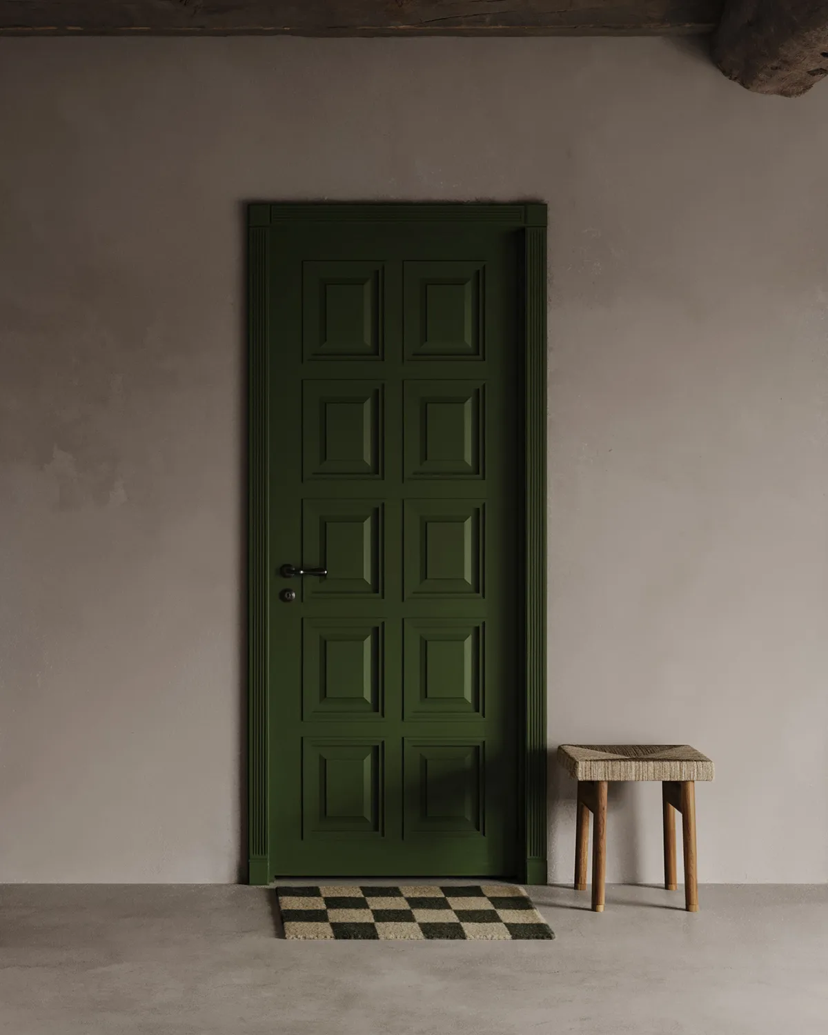 Square dörrmatta, Svart-natur, 60x90 cm Classic Collection