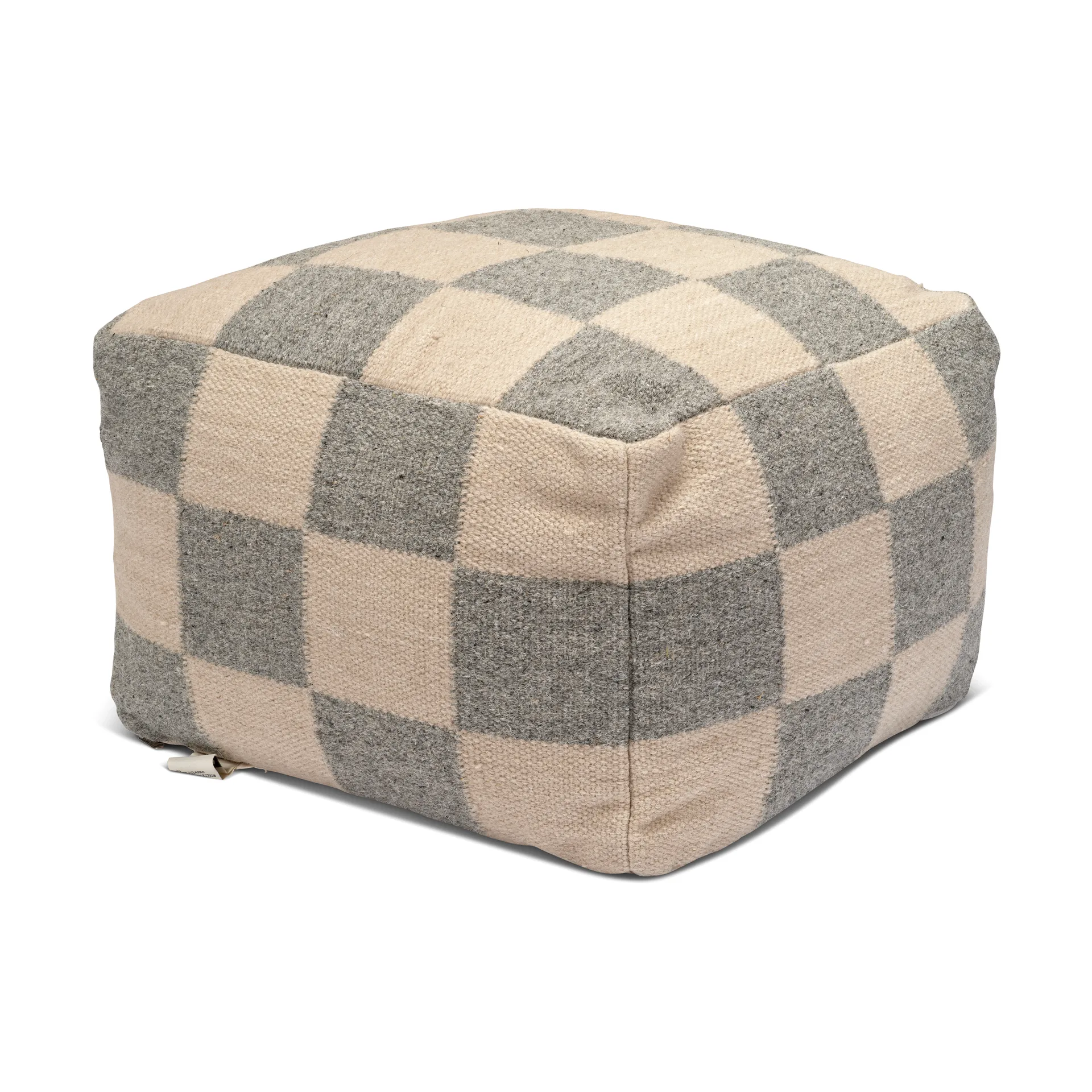 Square puff 50x50 cm, Grå-natur Classic Collection