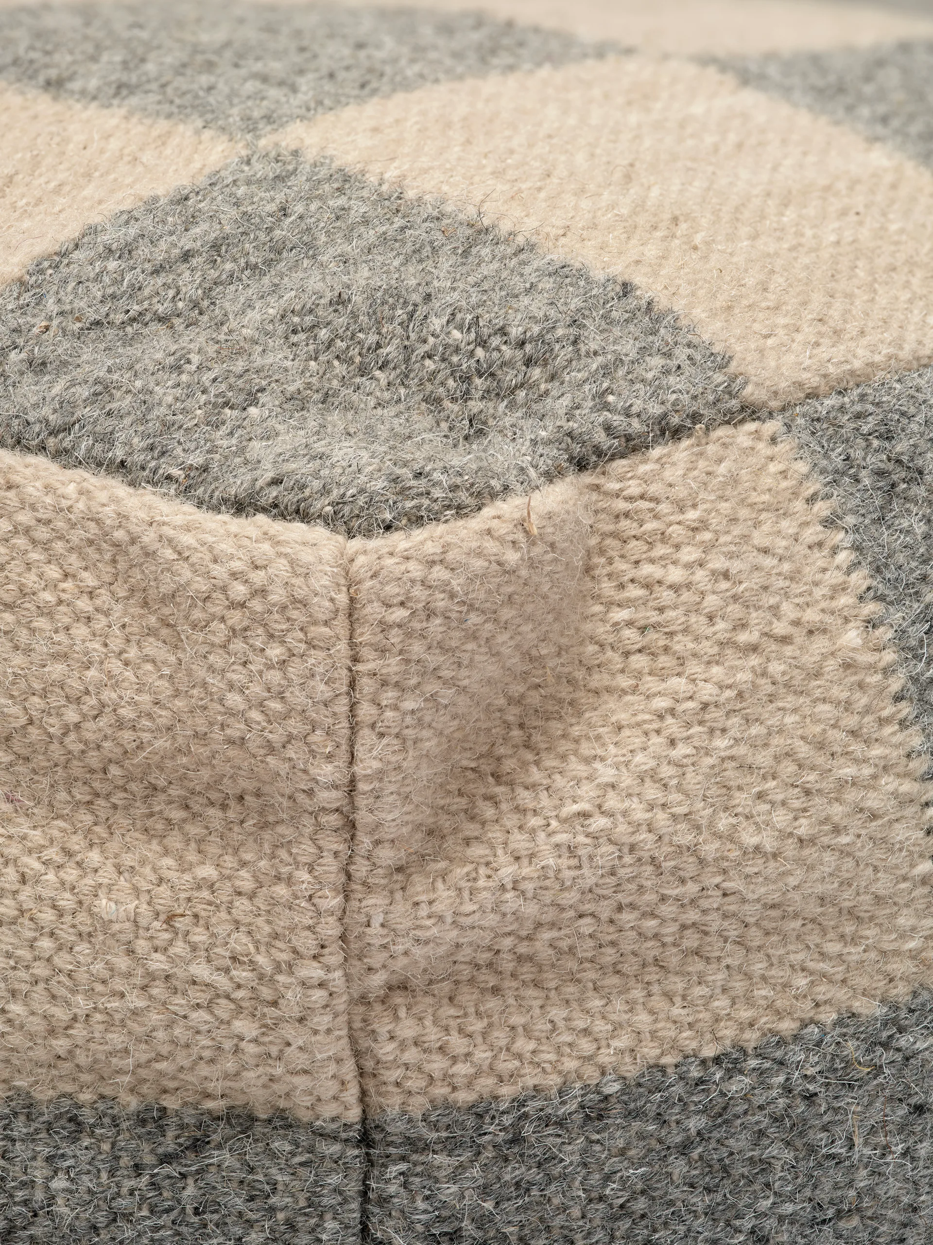 Square puff 50x50 cm, Grå-natur Classic Collection