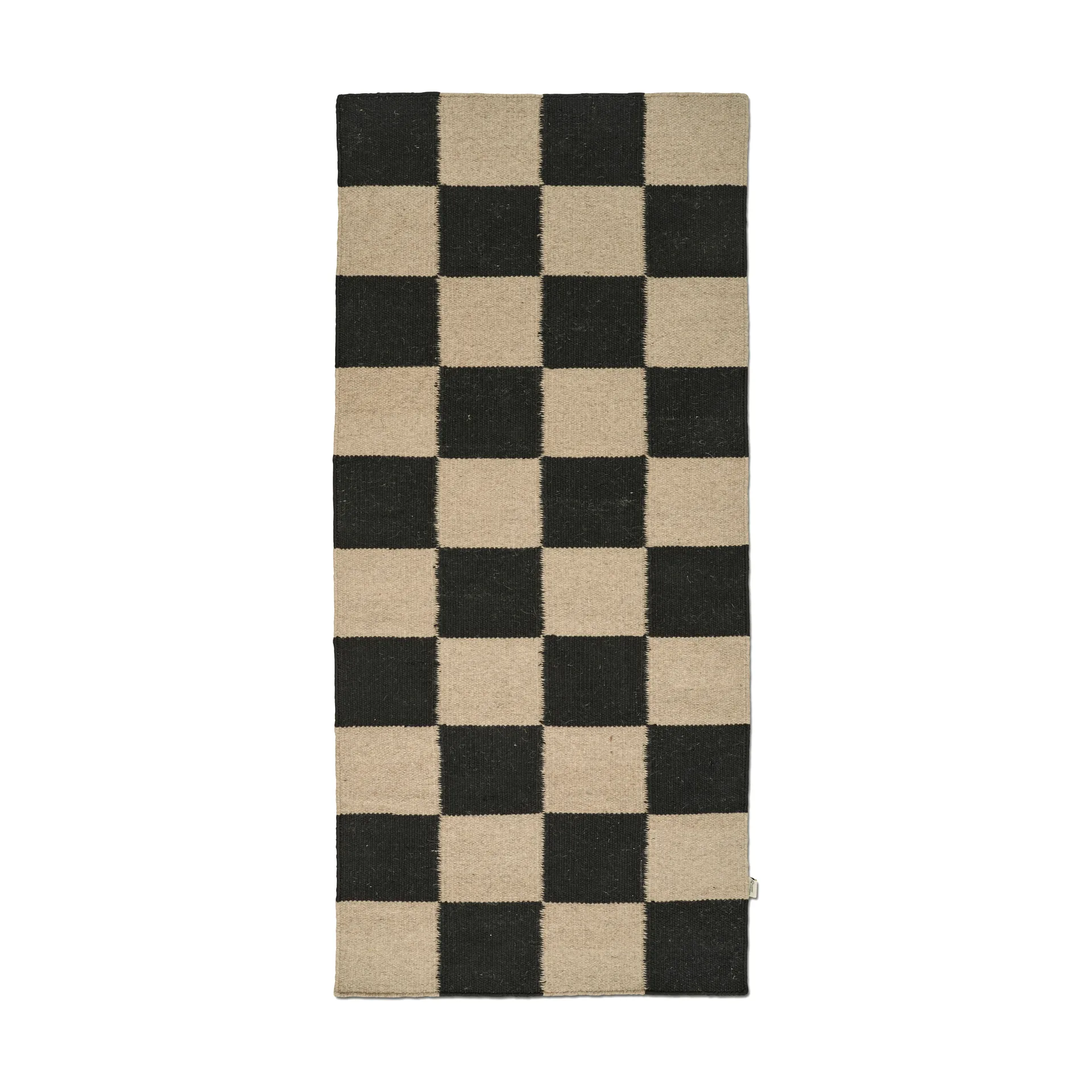 Squares gångmatta, Black-natural, 80x200 cm Classic Collection