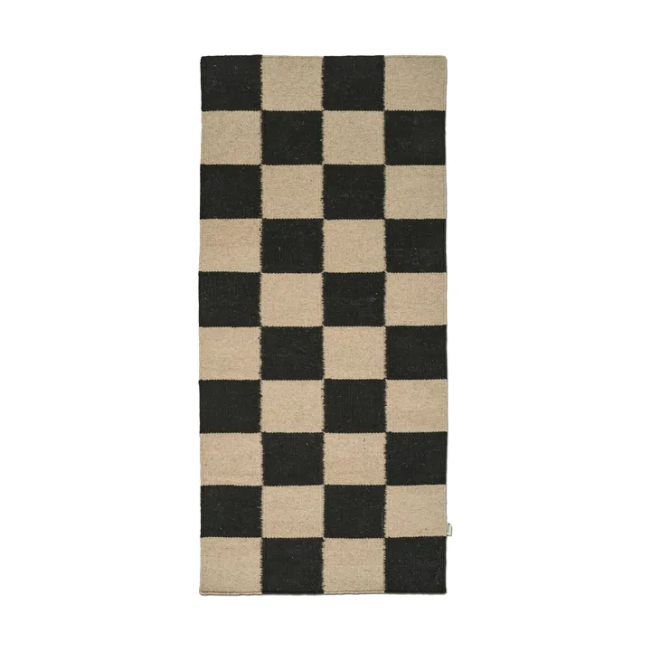 Squares gångmatta - Black-natural, 80x200 cm - Classic Collection