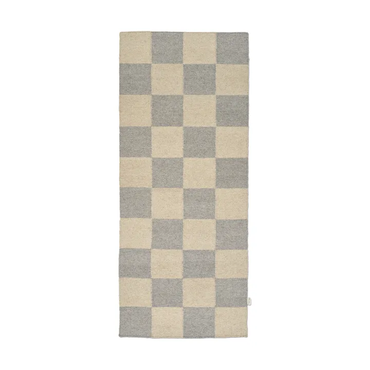 Squares gångmatta - Grey-natural, 80x200 cm - Classic Collection