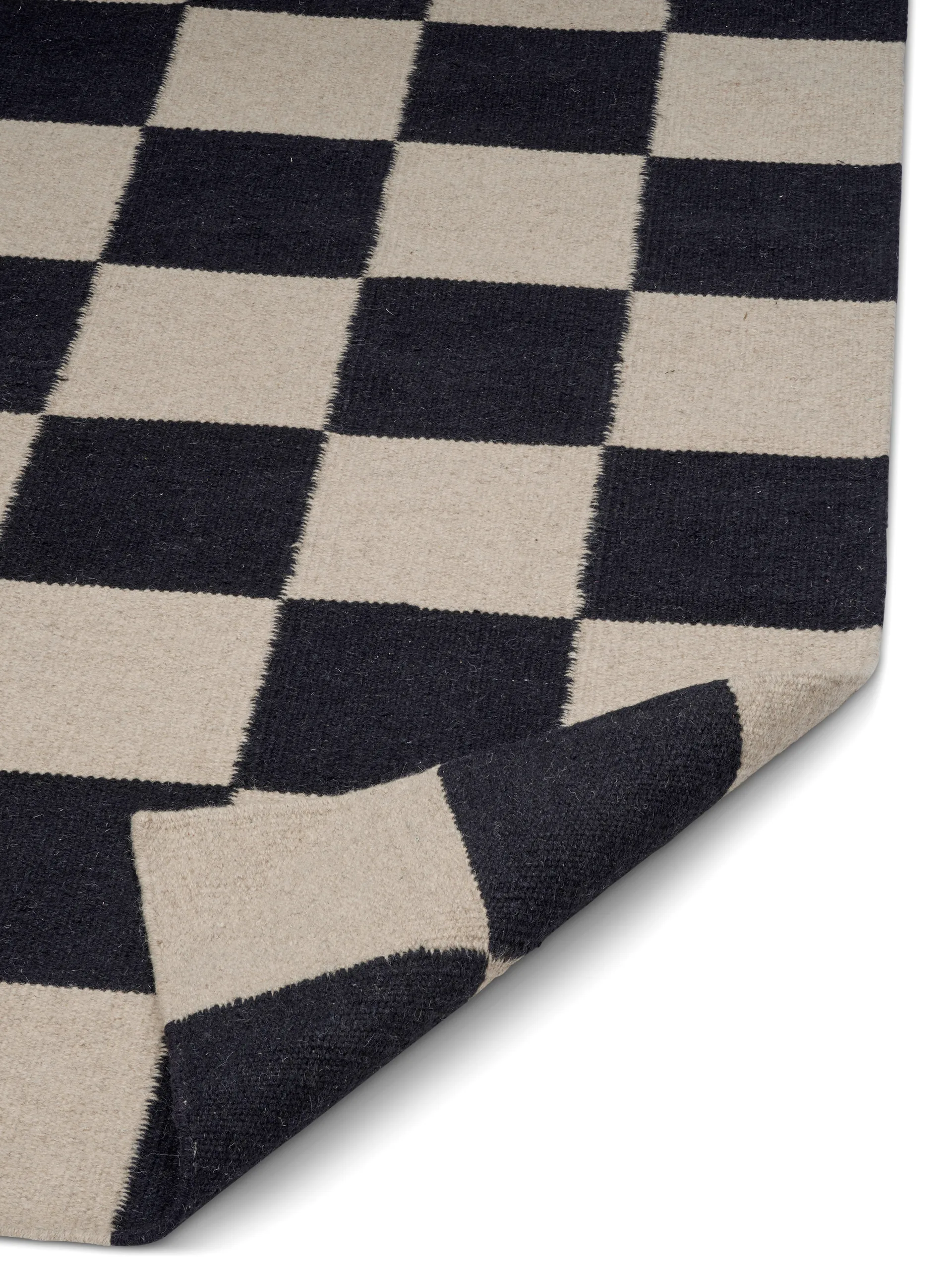 Squares matta, Svart-beige, 170x230 cm Classic Collection