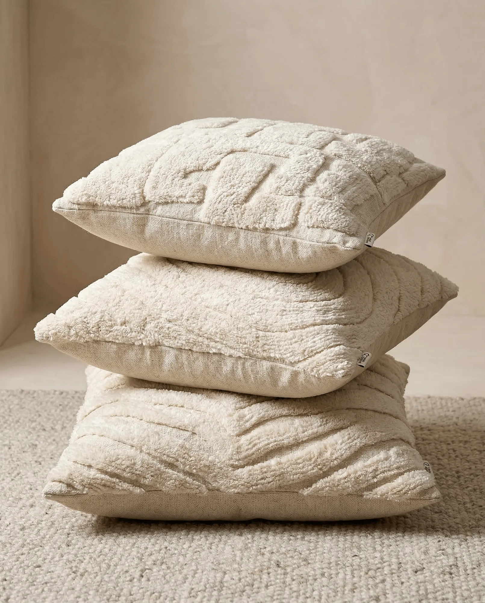Swirl kuddfodral, Off white, 50x50 cm Classic Collection