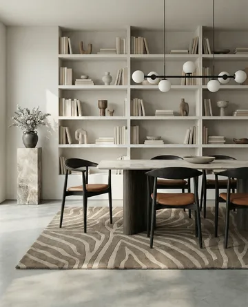 Zebra ullmatta - Beige, 170x230 cm - Classic Collection