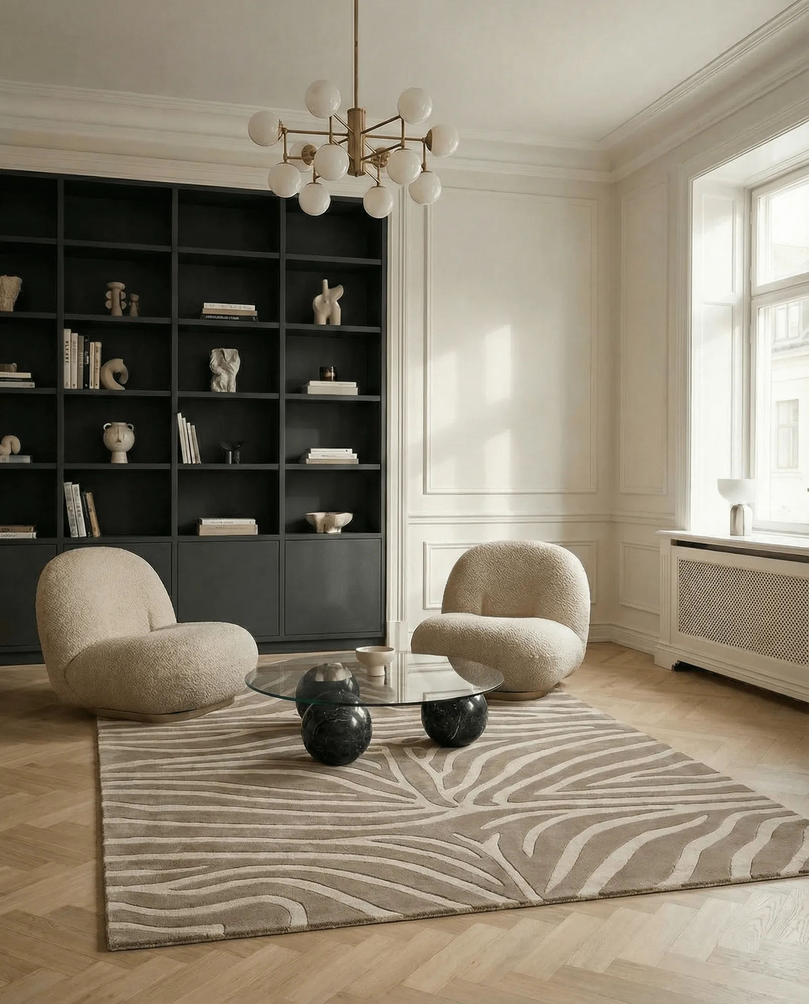 Zebra ullmatta, Beige, 170x230 cm Classic Collection