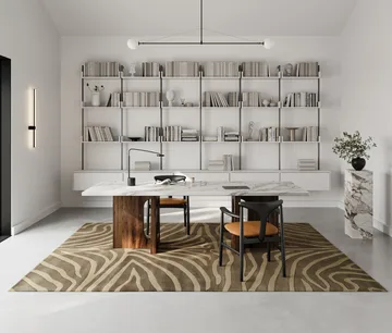 Zebra ullmatta - Brown, 250x350 cm - Classic Collection