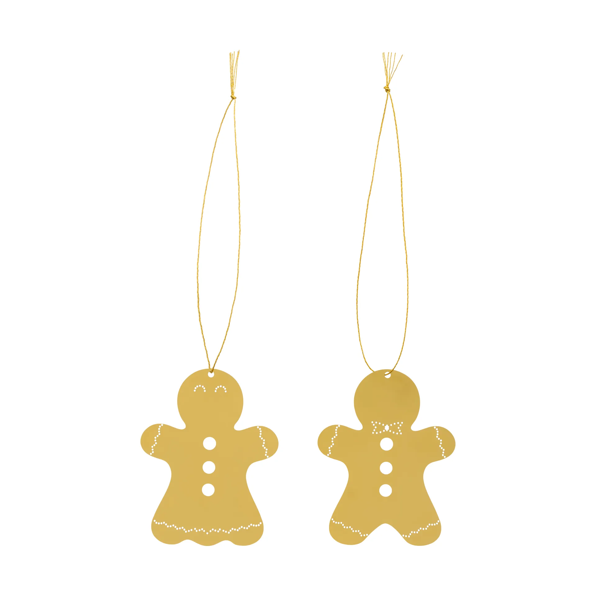 Christmas deco pepparkaka 6 cm, Mässing Cooee Design