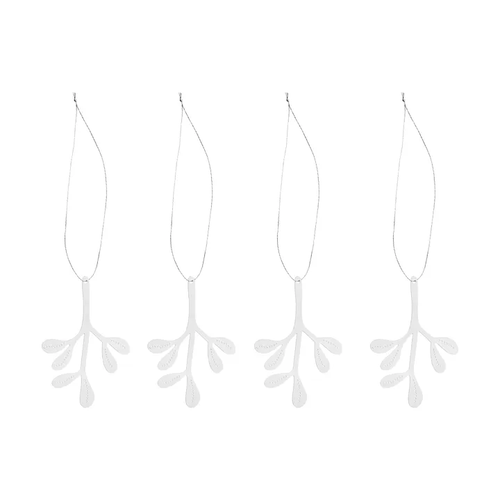 Cooee julhänge stainless steel 4-pack - Mistletoe - Cooee Design