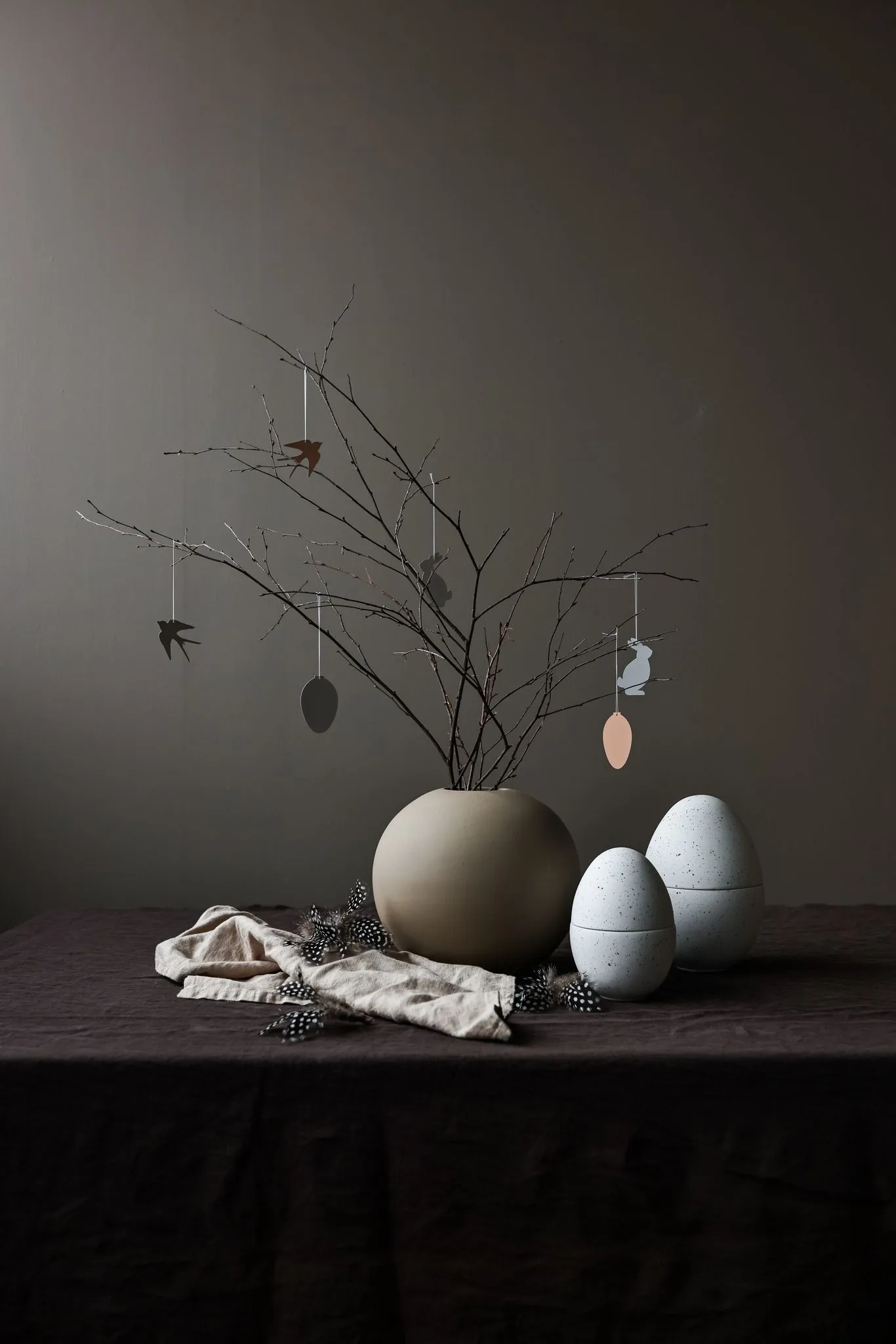 Easter Deco fågel påskhänge 4-pack, Sand Cooee Design