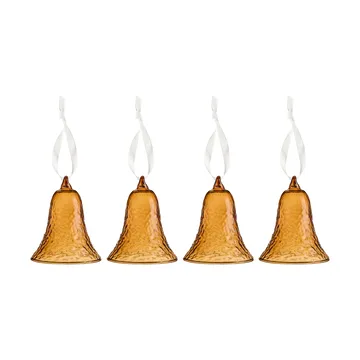 Gry bell klocka 8 cm 4-pack - Cognac - Cooee Design