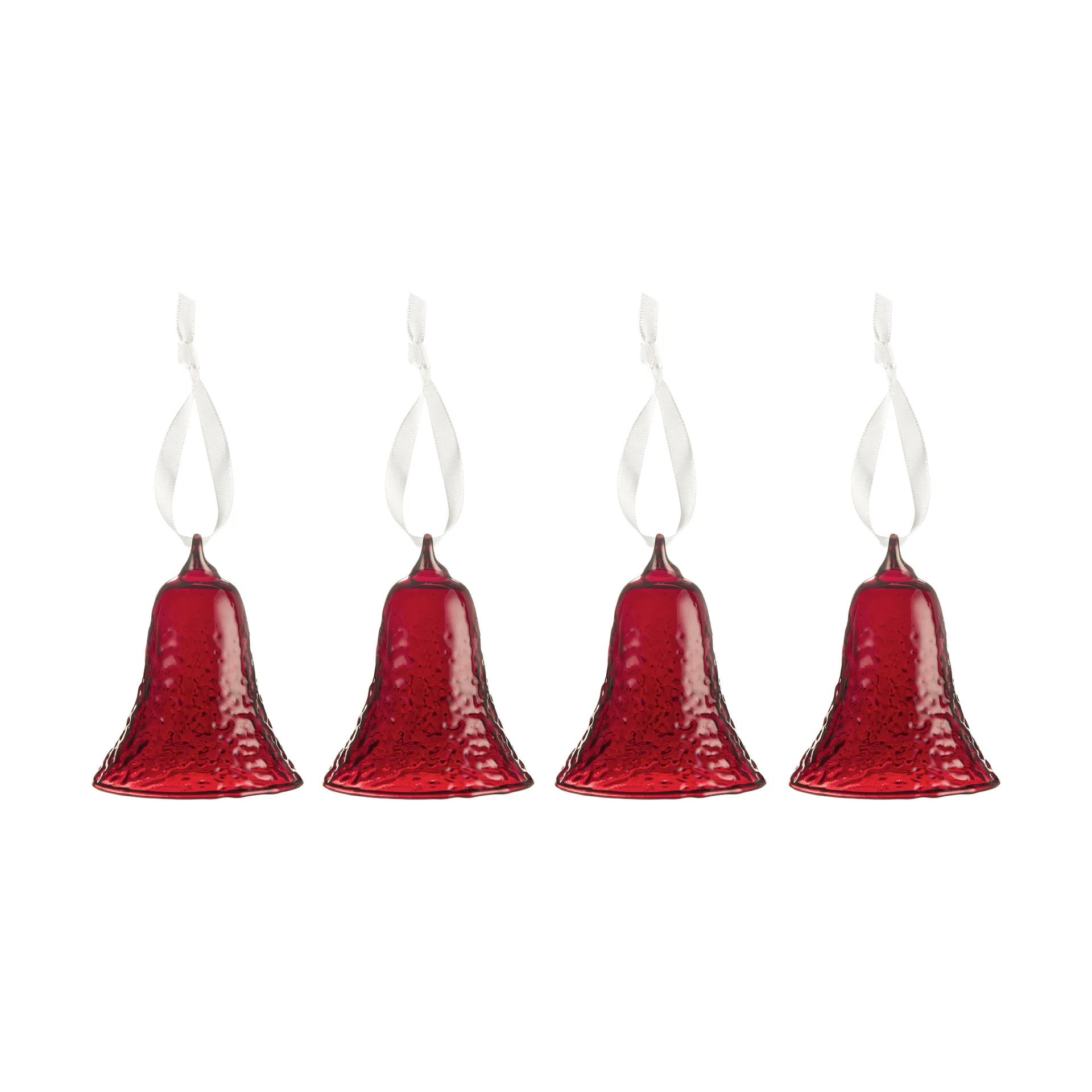Gry bell klocka 8 cm 4-pack, Deep red Cooee Design