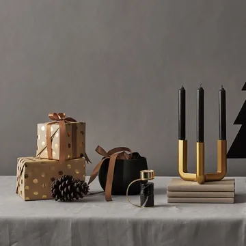 Heavy värmeljusstake - Nero marquina - Cooee Design